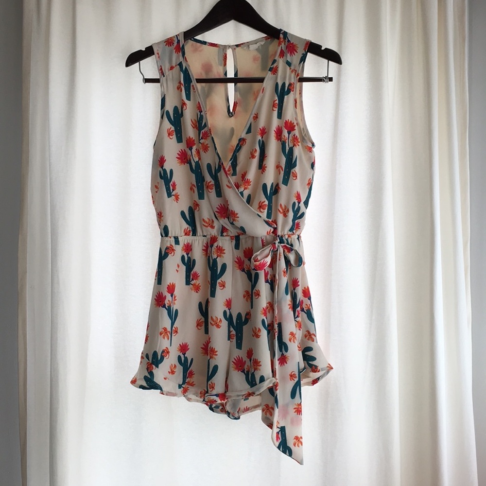 Cactus print romper